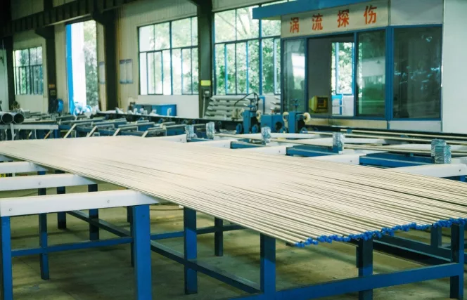 Eddy current testing detecting surface and near-surface defects in seamless steel pipes