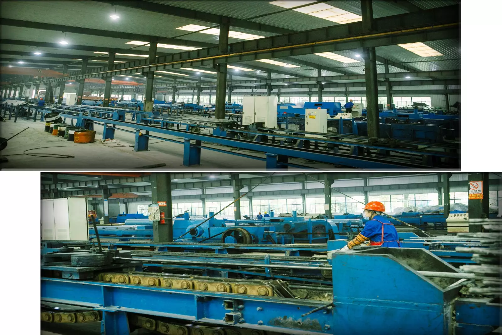 Seamless steel pipe factory with modern production line and export-ready steel pipes